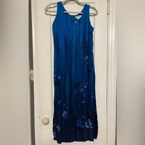 Worthington midi dress, blues and purples. Size 4P
